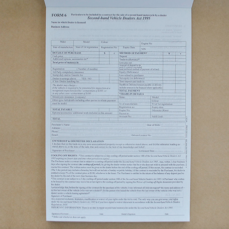 S30 - Form 6 - Contract for Sale (Second-hand Motorcycle)